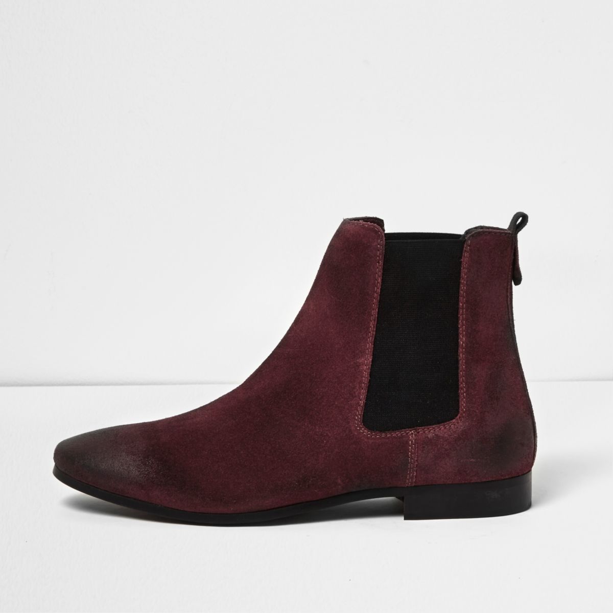 burgundy suede boots mens