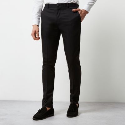 Slim Fitting Skinny Boys Black Charcoal Grey Navy Slim Leg ...