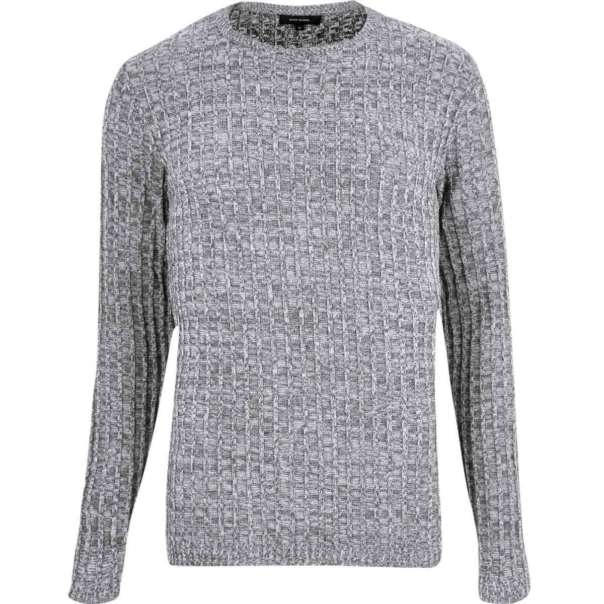 Grey ribbed jumper - Jumpers & Cardigans - Sale - men