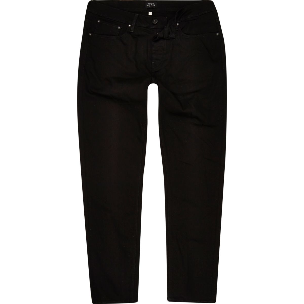 black slim tapered jeans