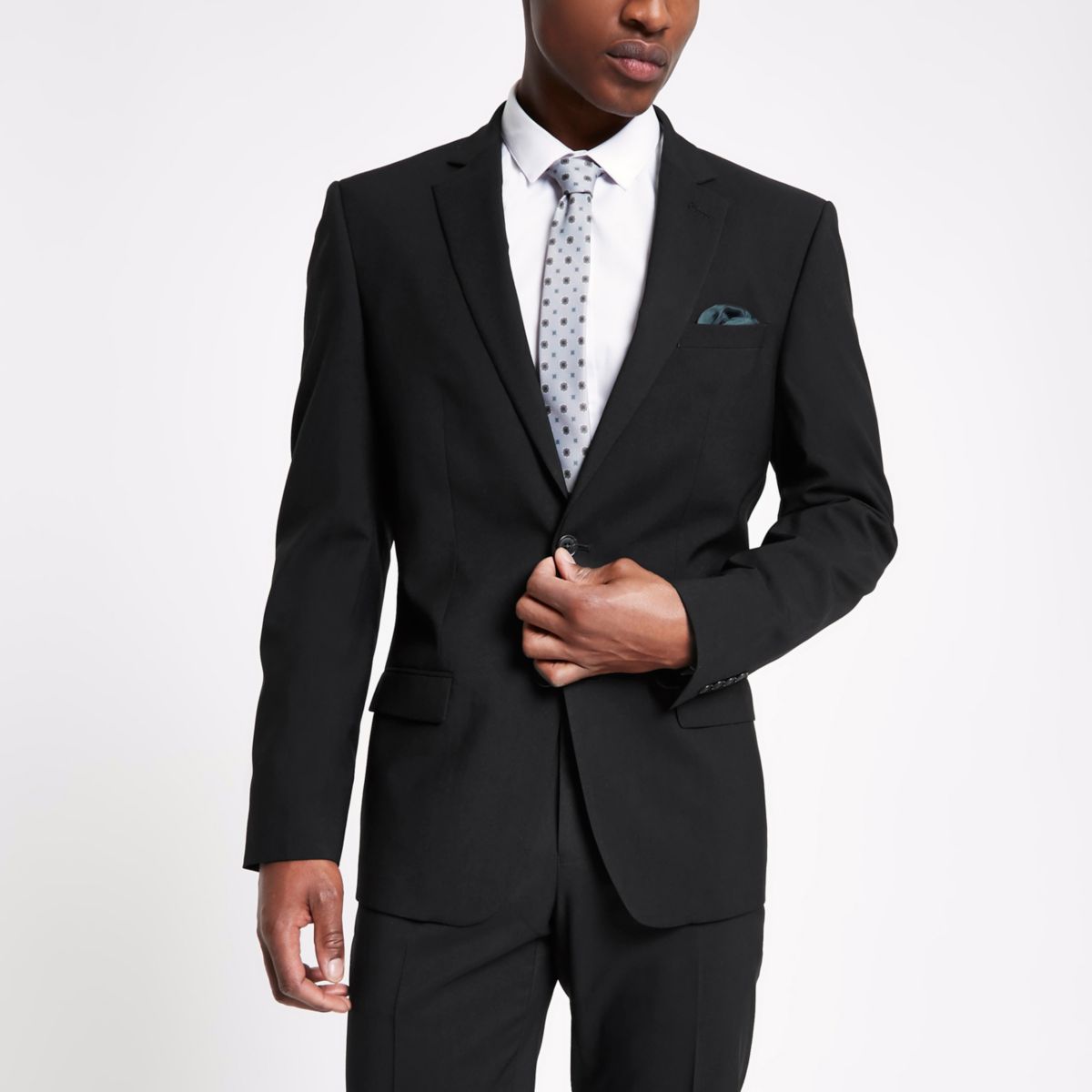 Black tailored suit jacket - Suit Jackets - Suits - men