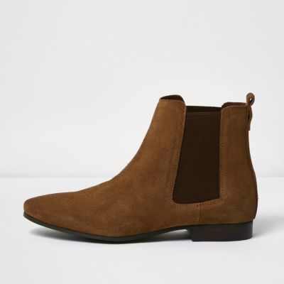 Medium brown suede Chelsea boots - boots - shoes / boots - men