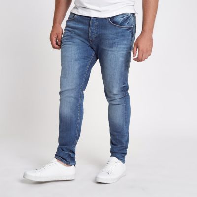 Pull and bear high waist jeans with slits for races gowns