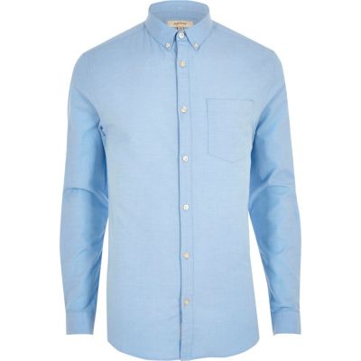 light blue muscle fit shirt