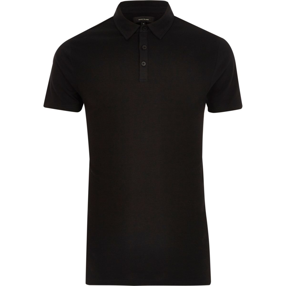 Black polo shirt