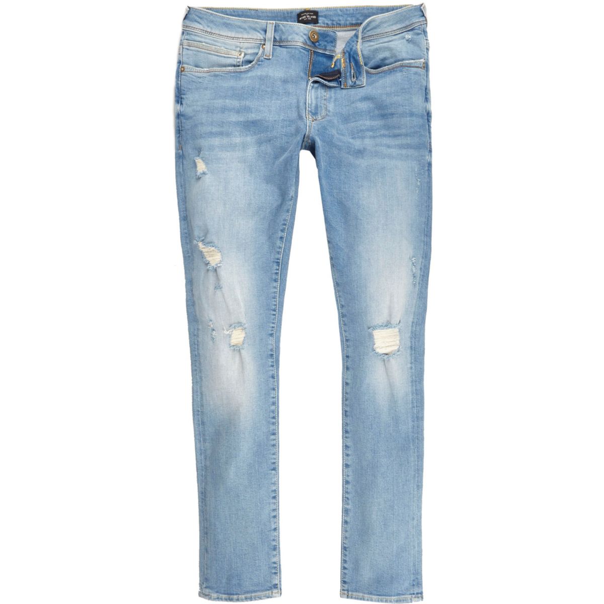 light blue ripped jeans mens