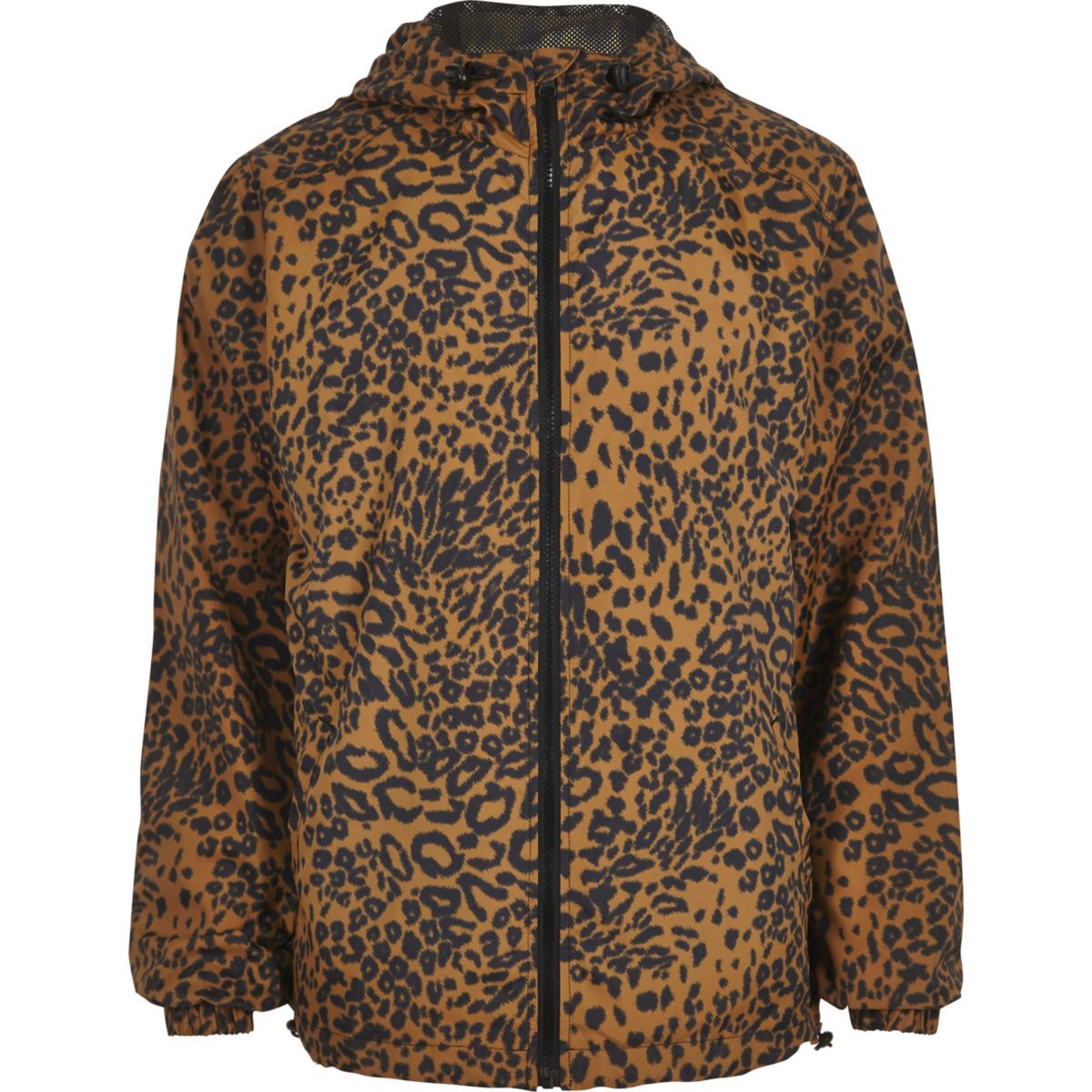 hooded leopard jacket