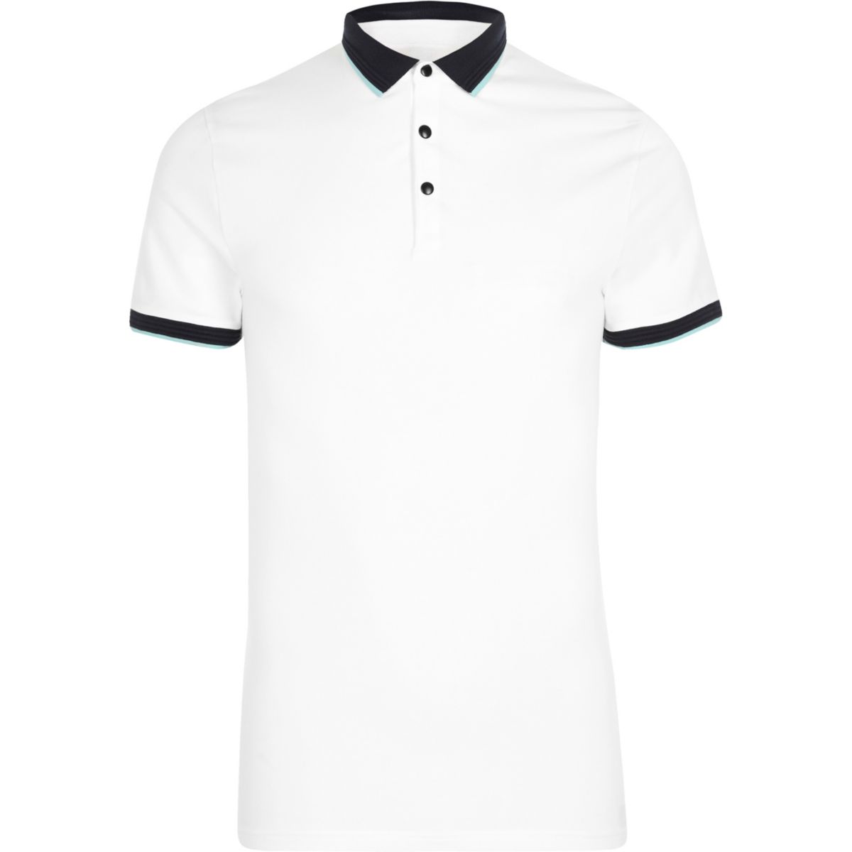 White tipped muscle fit polo shirt - Holiday Shop - Sale - men