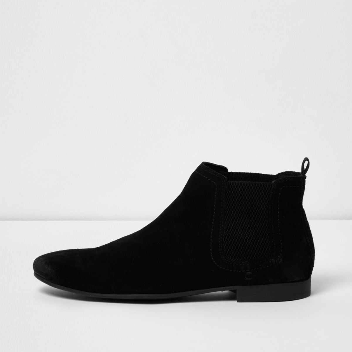 River Island Mens Black suede chelsea boots | Gay Times UK ...