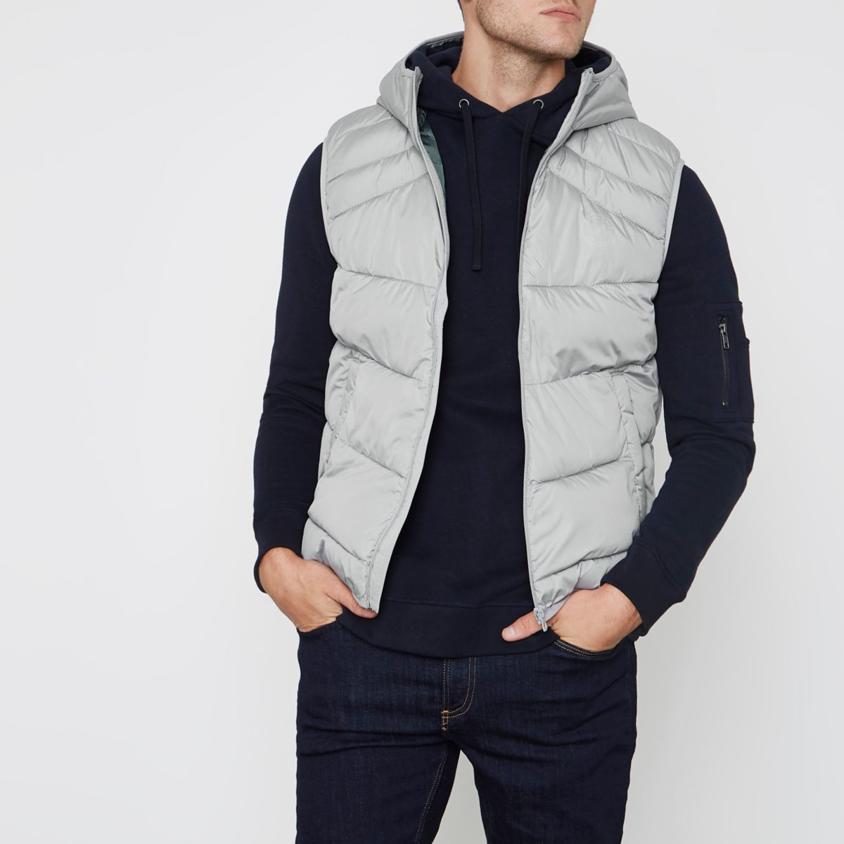 grey jack and jones hoodie