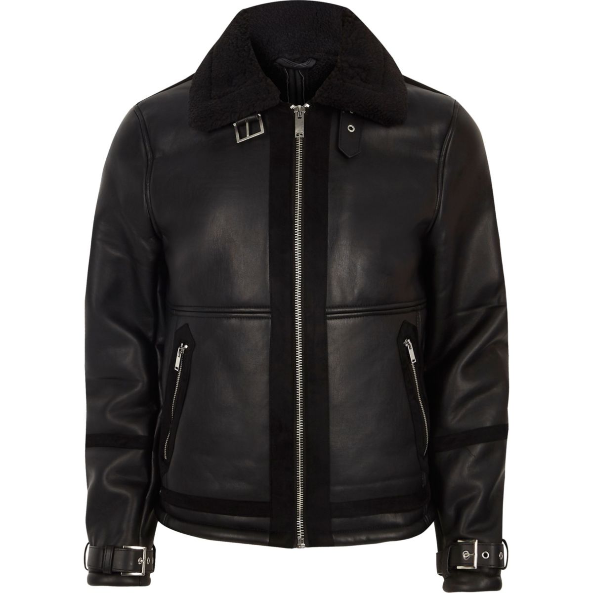 Leather & Leather Look Jackets | Men Coats & Jackets | River Island