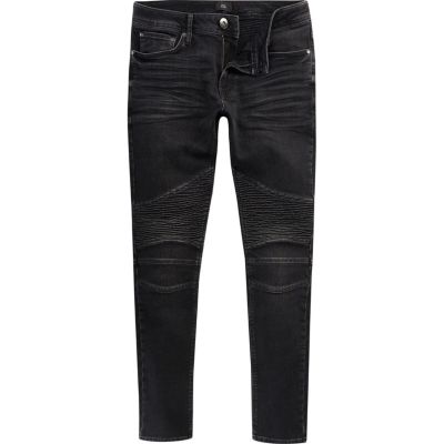 skinny black biker jeans