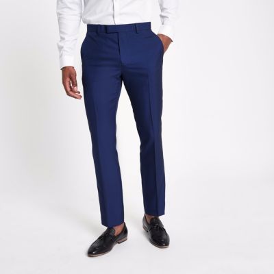 bright blue trousers