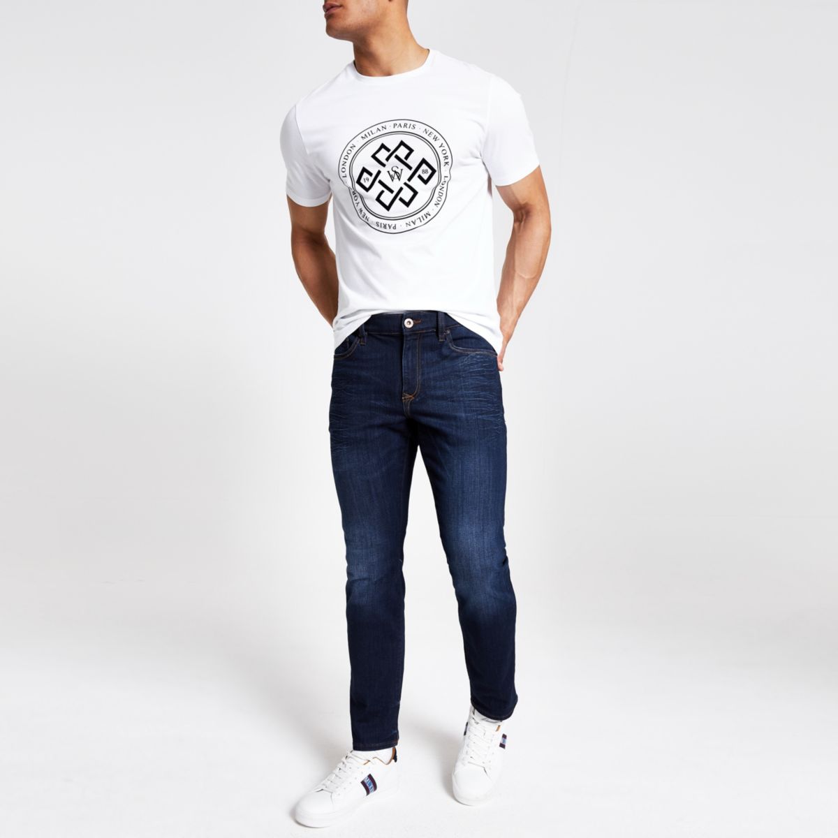 Dark blue fade Dylan slim fit jeans Slim Jeans Jeans men