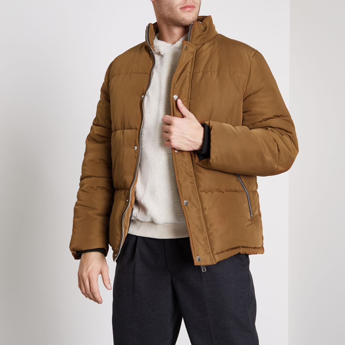 Brown puffer jacket Coats & Jackets Sale men