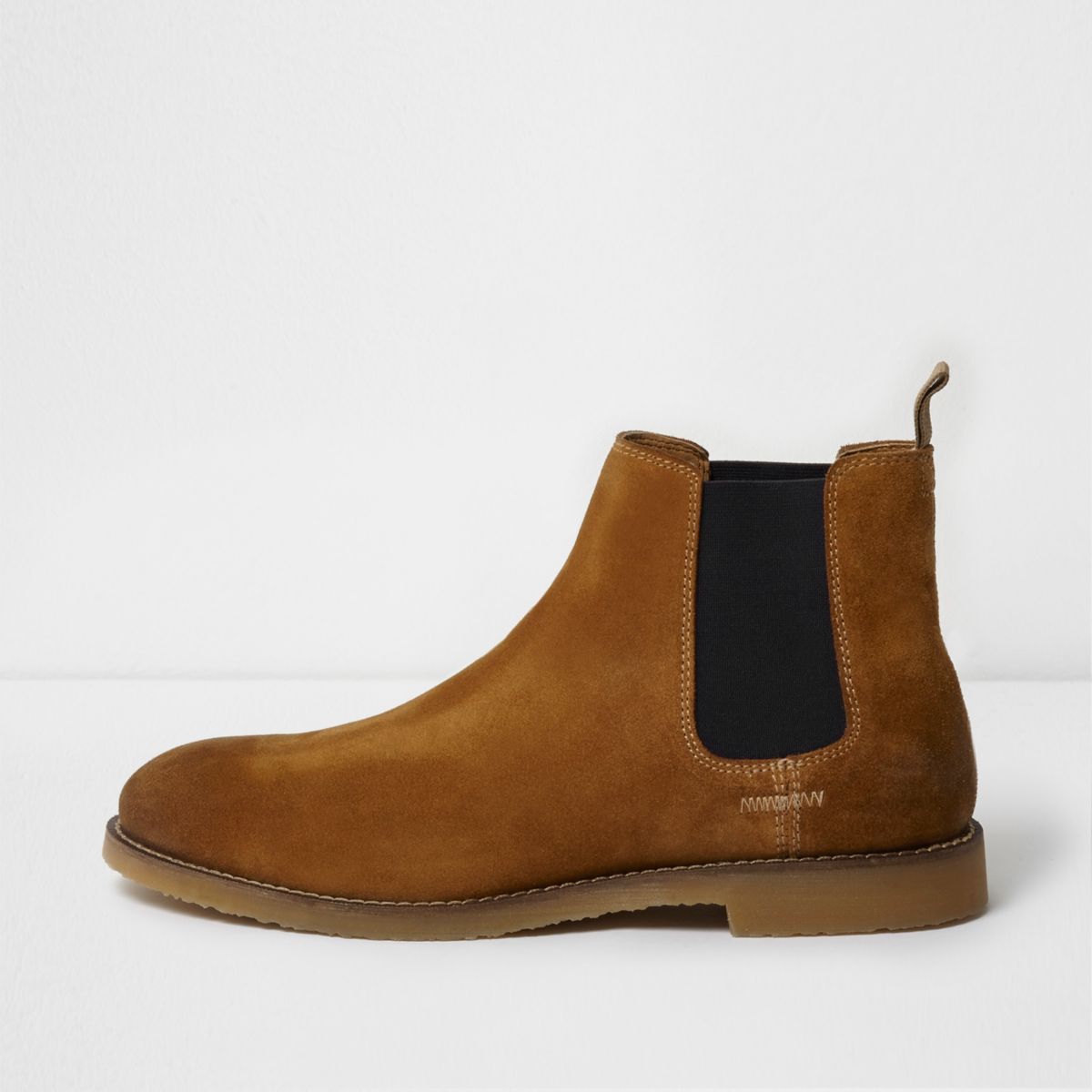 Tan brown suede chelsea boots - Boots - Shoes & Boots - men