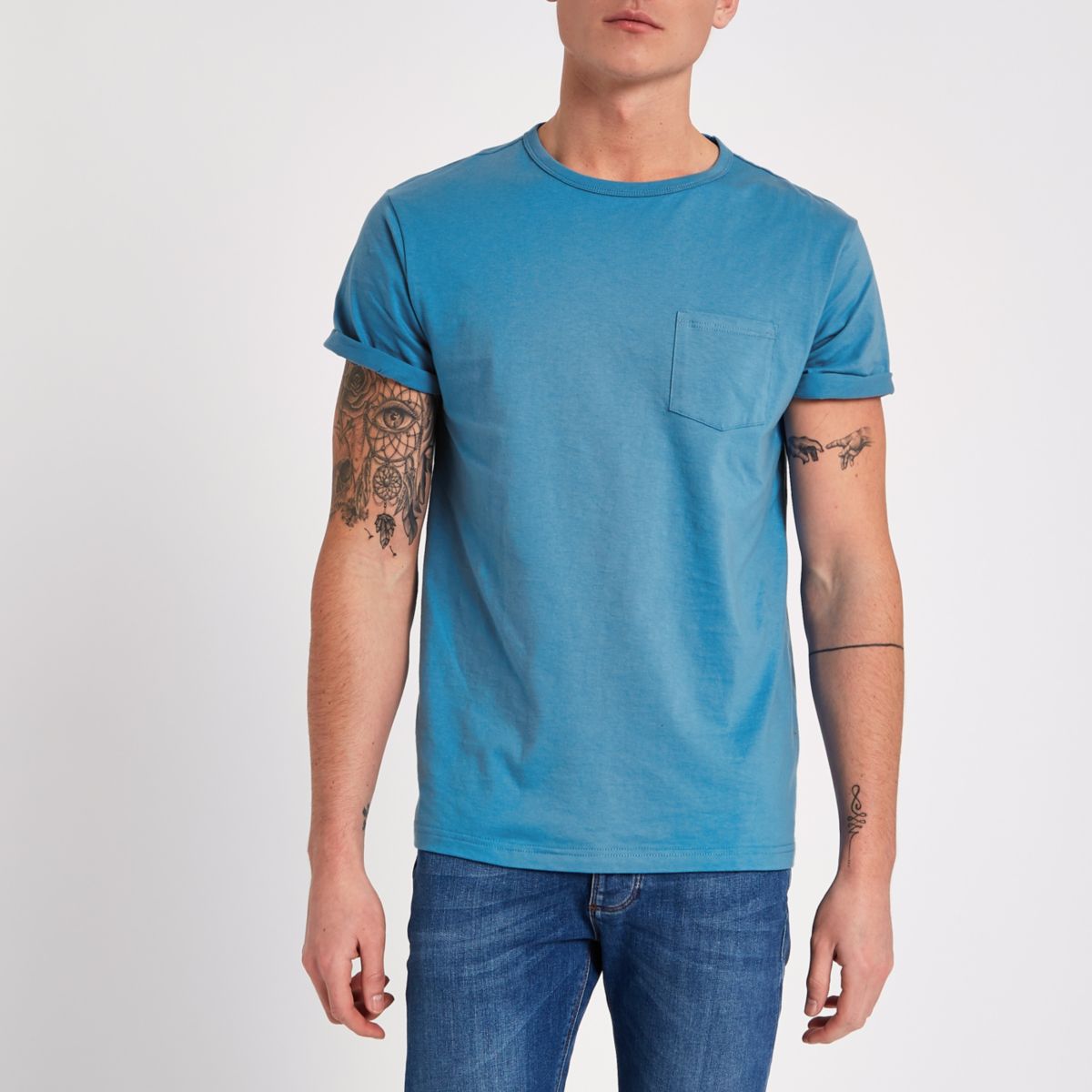 rolled hem t shirt