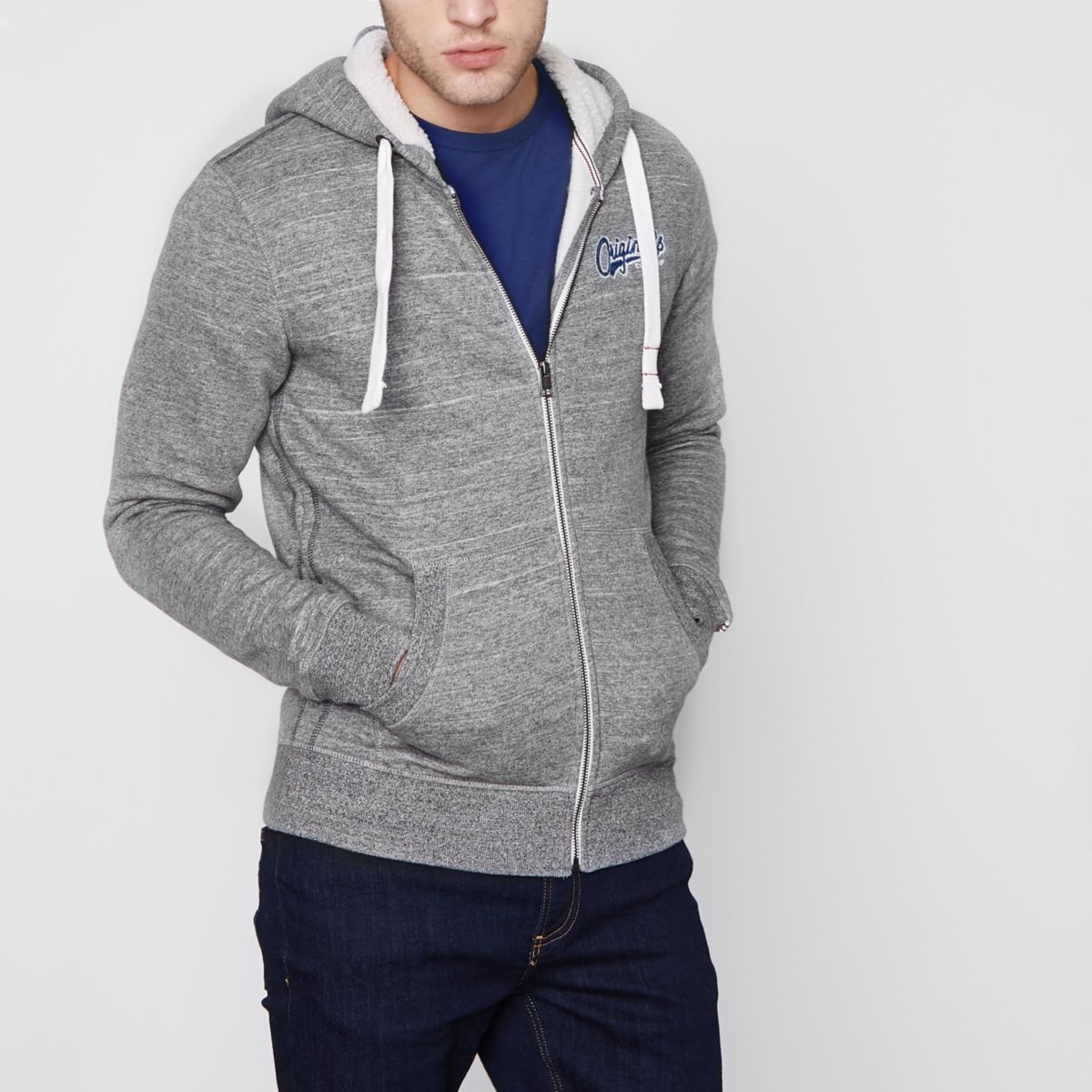 jack jones hoodie grey