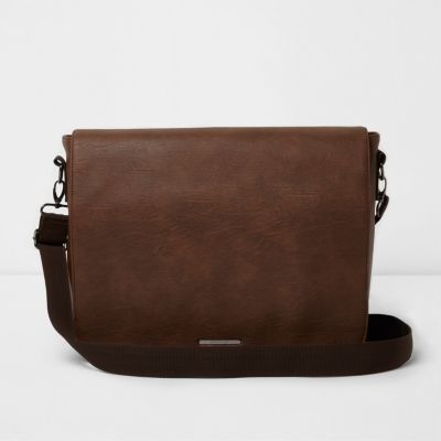 mens brown satchel bag