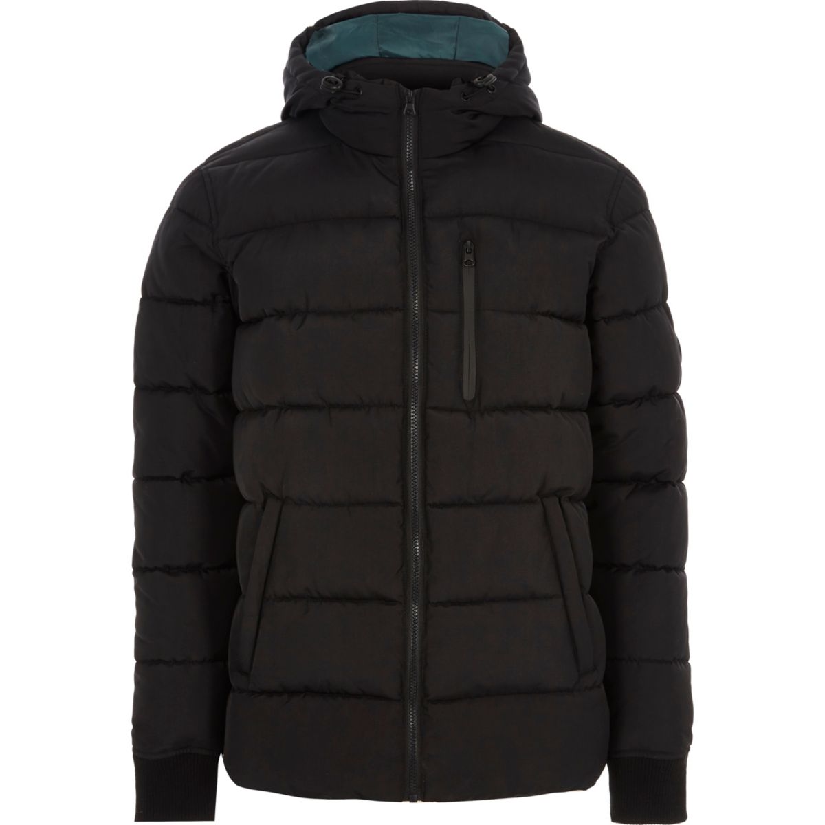 Black hooded puffer jacket - Coats & Jackets - Sale - men