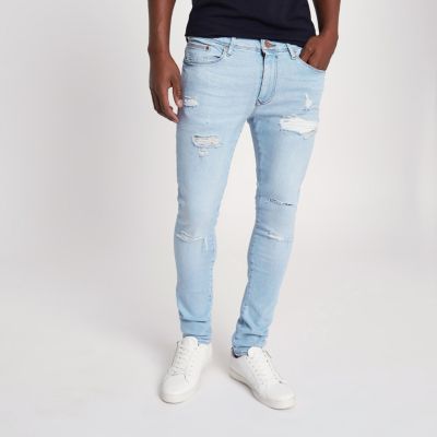 Light blue  Danny super skinny ripped  jeans  Super Skinny 