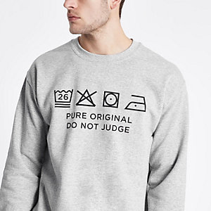 Grey marl Ditch the Label charity sweatshirt