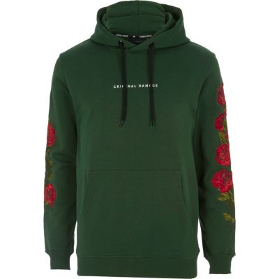 criminal damage rose hoodie