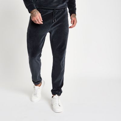 grey velour joggers