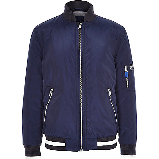 Boys navy nylon bomber jacket - coats / jackets - sale - boys