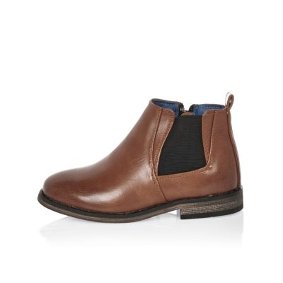 Mini boys brown Chelsea boots Baby Boys Shoes / Boots Sale boys