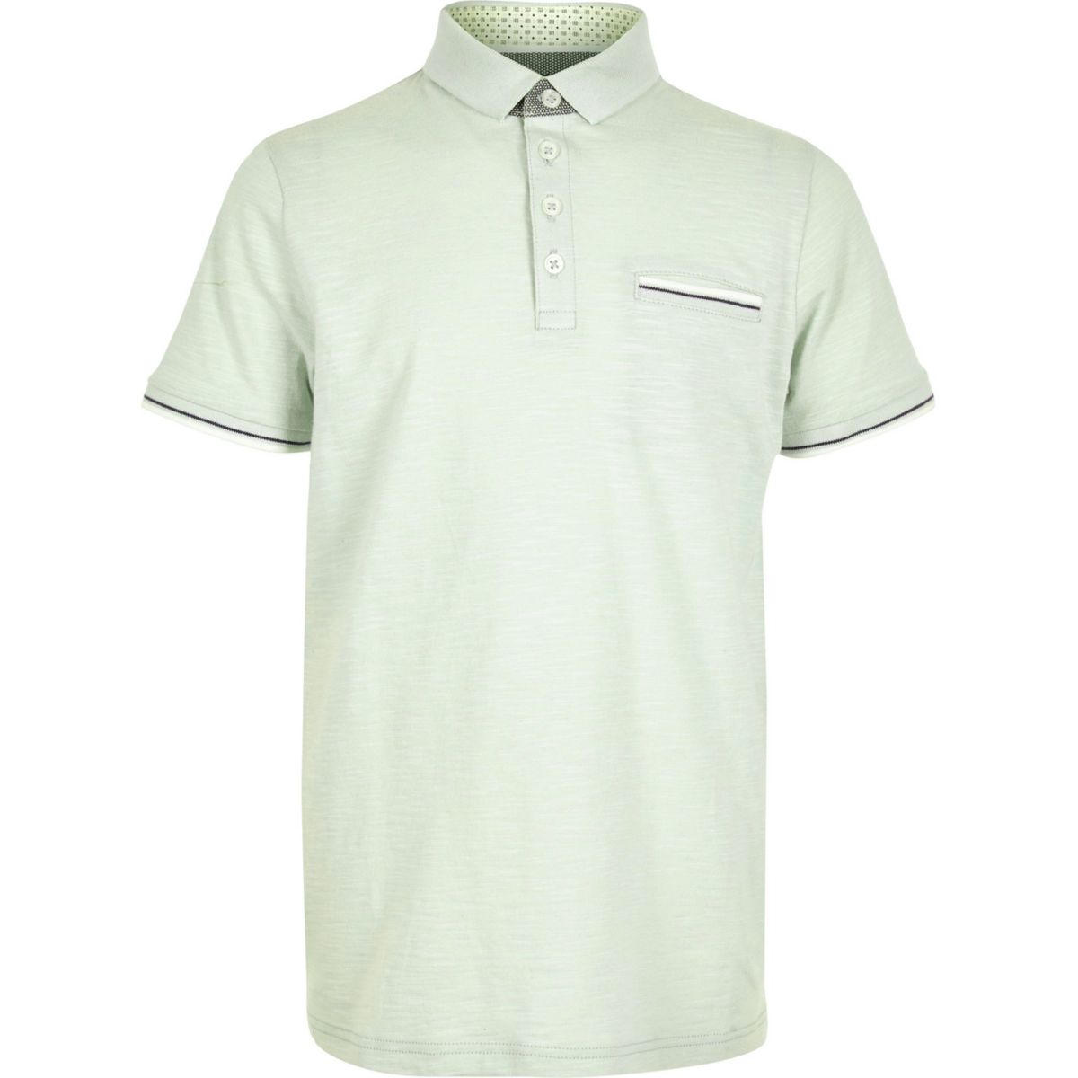 mint green polo shirt