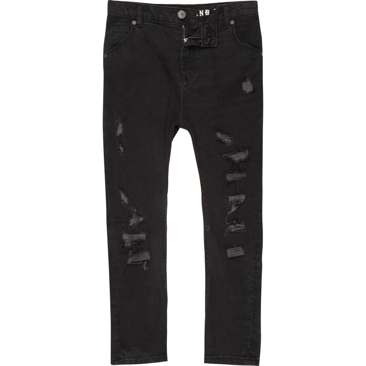 Boys black washed Tony ripped slouch jeans Denim Sale boys