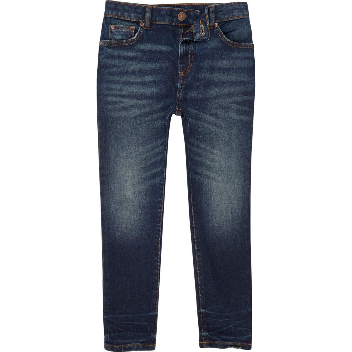 Boys dark blue faded Sid skinny jeans - Denim - Sale - boys