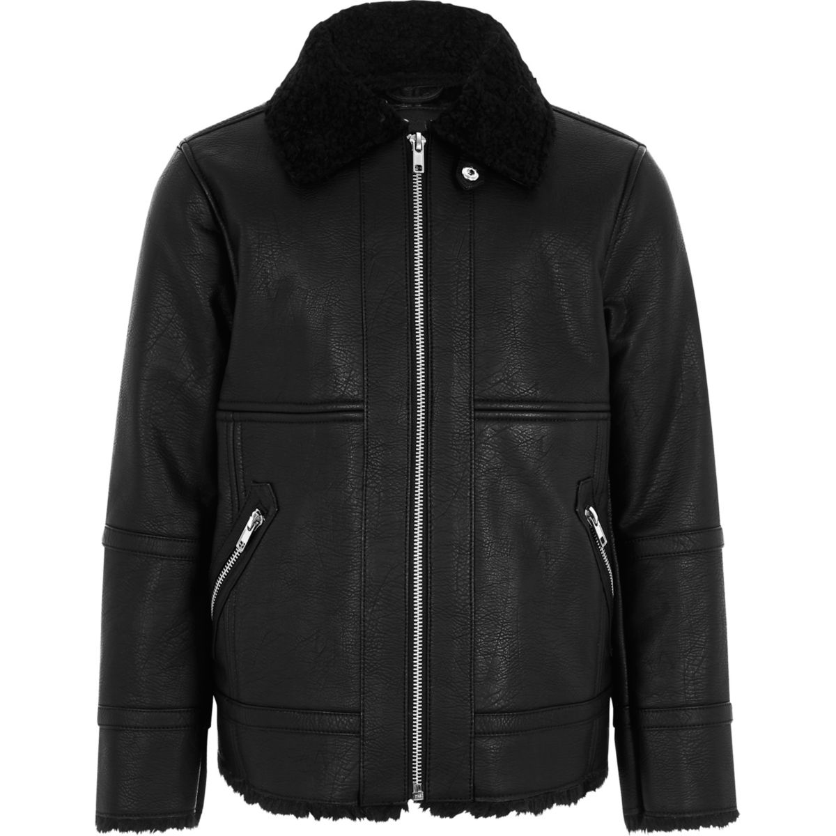 Boys faux leather jacket