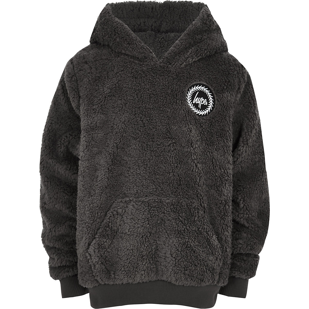 Hype boys grey faux fur hoodie - Hoodies & Sweatshirts - boys