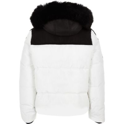 boys puffer coat with fur hood