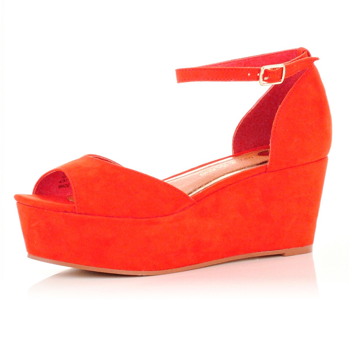neon orange wedges