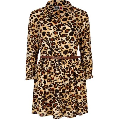 Beige leopard print Chelsea Girl shirt dress - Dresses - Sale - women
