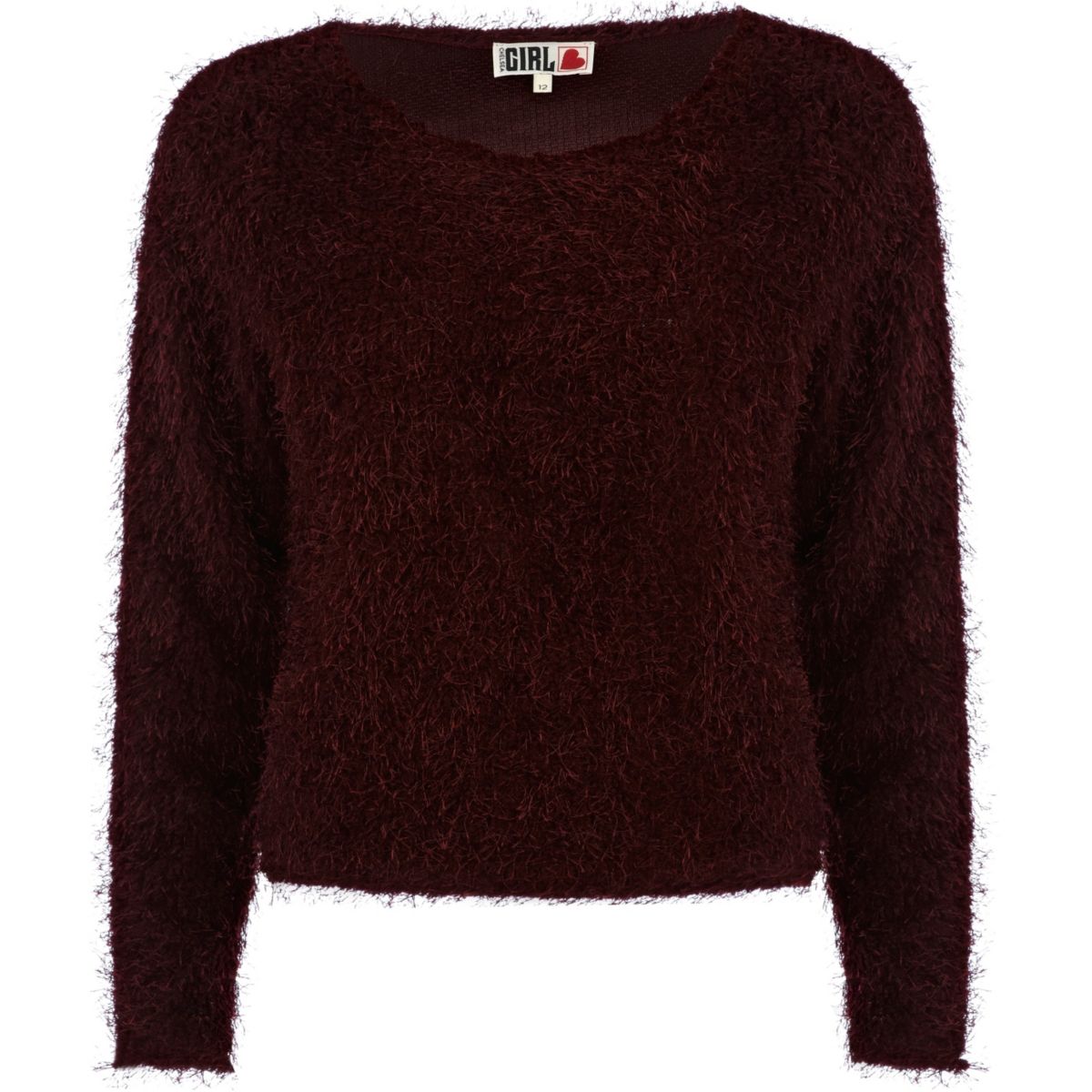 Dark red fluffy Chelsea Girl sweater - Knitwear - Sale - women