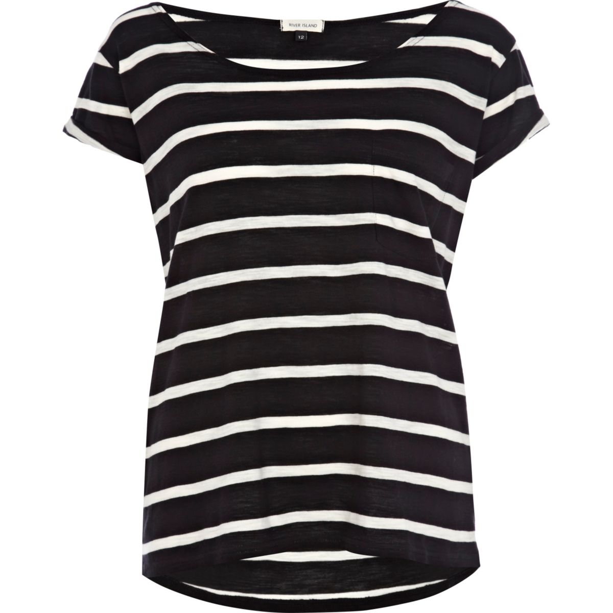 Black stripe boxy t-shirt - T-Shirts & Tanks - Sale - women