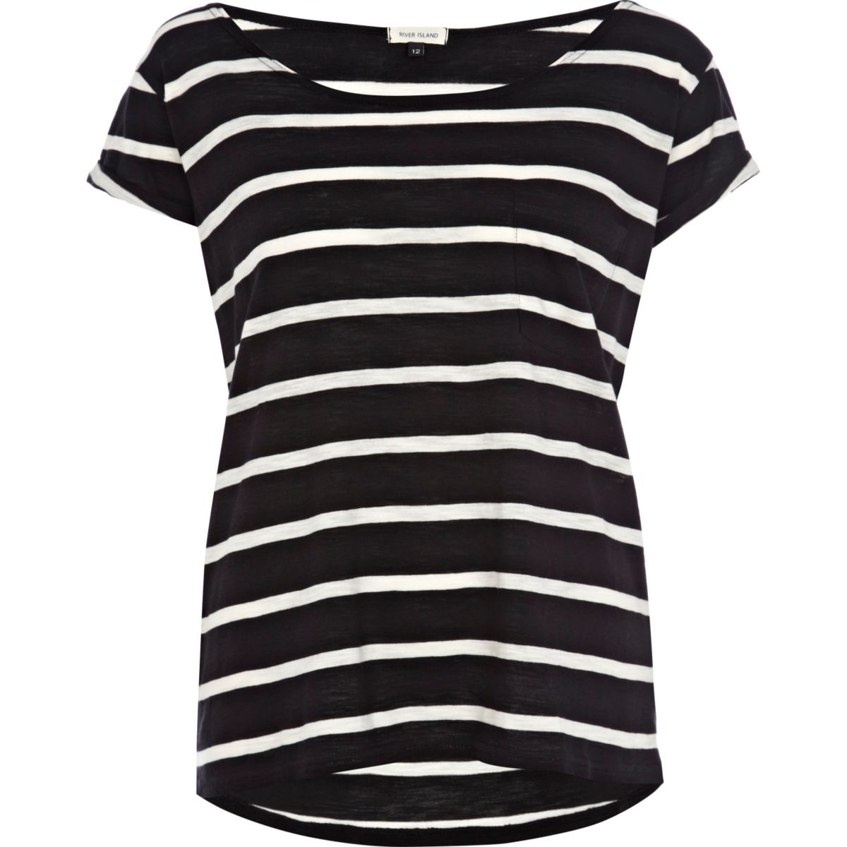 womens black and white stripe shirt