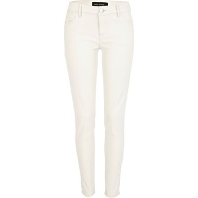 White leather look Olive superskinny jeans - Jeans - Sale - women