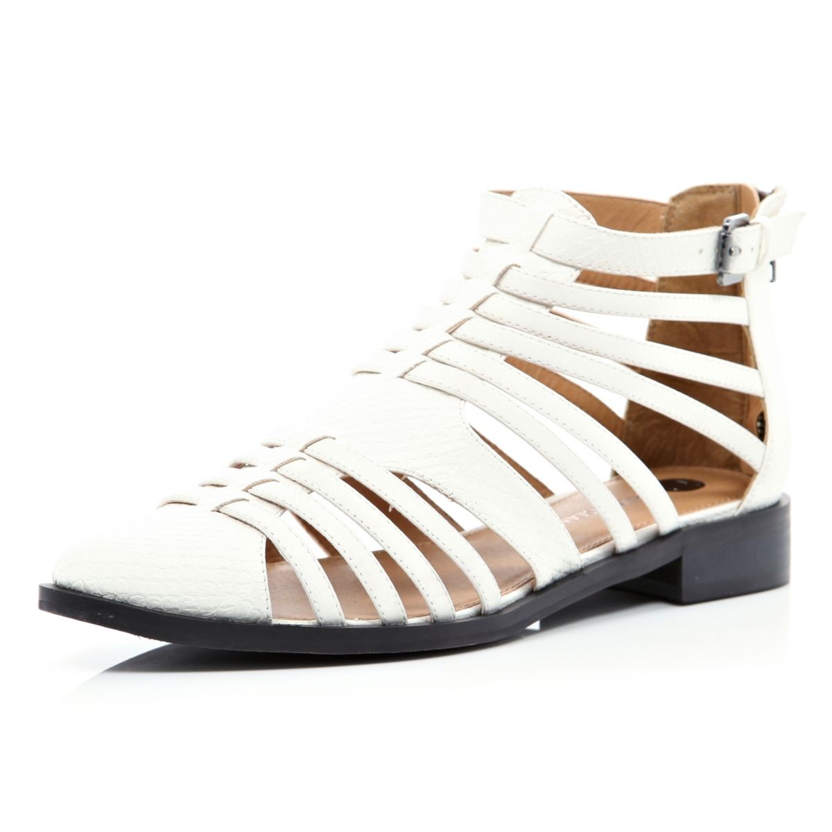 all white gladiator sandals