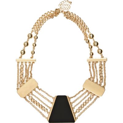 Black short statement necklace - Jewellery - Sale - women