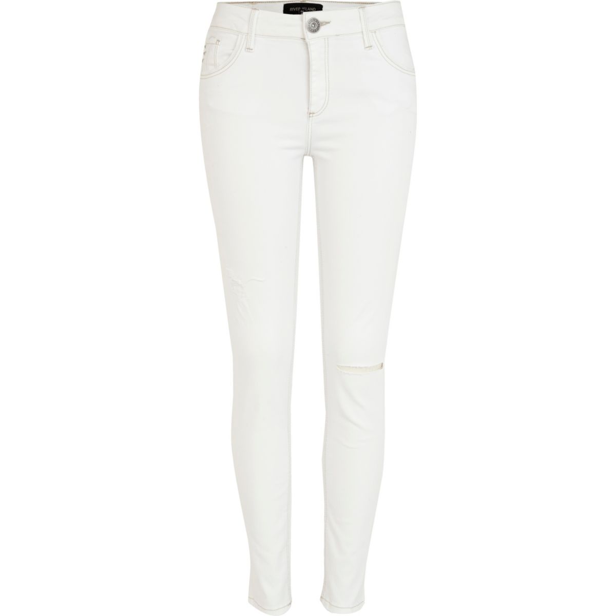 White ripped Amelie superskinny jeans - Jeans - Sale - women