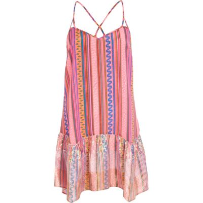 Pink aztec print sequin embellished dress - swimwear / beachwear - sale ...
