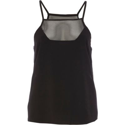 Black mesh insert vest - tops - sale - women