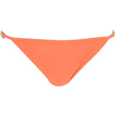 Orange jewel strap tie side bikini bottoms - bikinis - sale - women