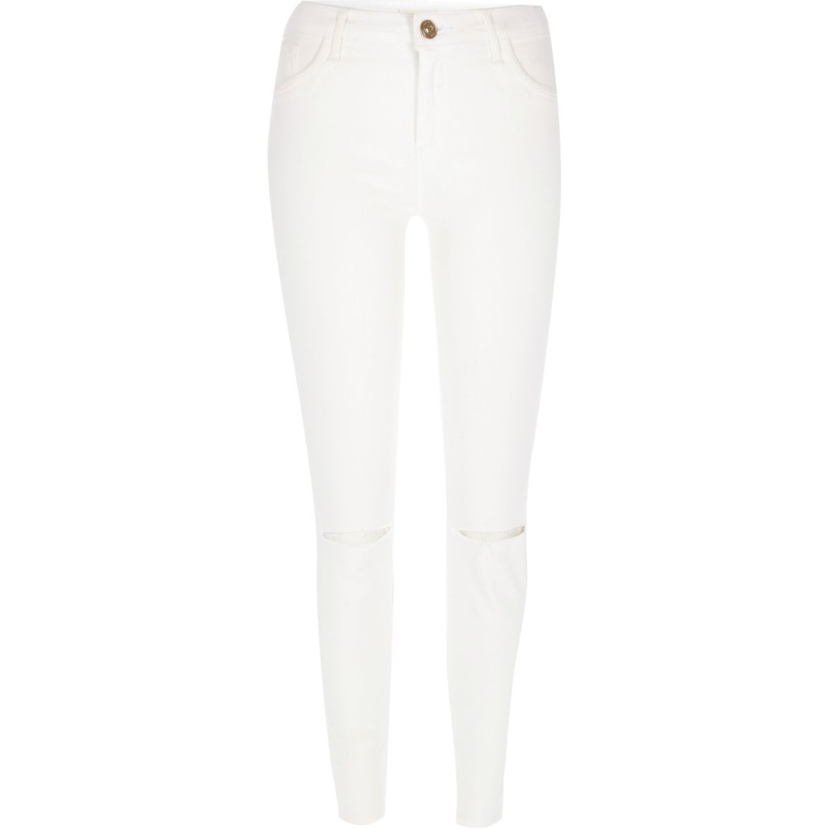 White slashed knee Amelie superskinny jeans - Jeans - Sale - women
