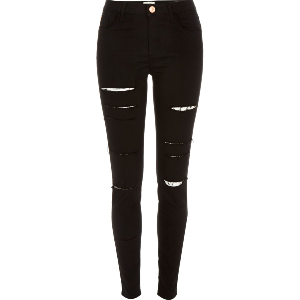 Black ripped Amelie superskinny jeans - Jeans - Sale - women